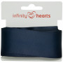 Infinity Hearts Satinband Dubbelsidigt 38mm 370 Marin - 5m