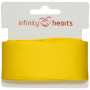 Infinity Hearts Satinband Dubbelsidigt 38mm 645 Gul - 5m