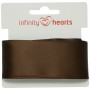 Infinity Hearts Satinband Dubbelsidigt 38mm 850 Brun - 5m