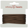 Infinity Hearts Satinband Dubbelsidigt 3mm 850 Brun - 5m