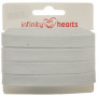 Infinity Hearts Anoraksnöre Bomull platt 10mm 100 Vit - 5m