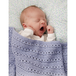 Sleepyhead by DROPS Design - Baby Filt Virkmnster 66-80 cm - 66-80 cm