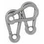 Infinity Hearts Karbinhake med Öga Rostfritt Stål Silver 60x30mm - 3 st