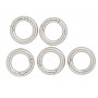Infinity Hearts O-ring med Öppning Mässing Silver Ø18mm - 5 st