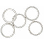 Infinity Hearts O-ring med Öppning Mässing Silver Ø40mm - 5 st