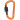 Infinity Hearts Karbinhake med Lås Mässing Orange 80mm - 5 st