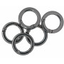 Infinity Hearts O-ring med Öppning Mässing Gunmetal Ø23,5mm - 5 st