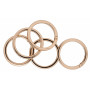 Infinity Hearts O-ring med Öppning Mässing Ljus Guld Ø43,6mm - 5 st