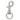 Infinity Hearts Karbinhake med D-ring Mässing Silver 45mm - 5 st