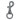Infinity Hearts Karbinhake med D-ring Mässing Gunmetal 45mm - 5 st