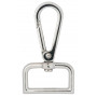 Infinity Hearts Karbinhake med D-ring Mässing Silver 60mm - 3 st