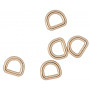 Infinity Hearts D-Ring Mässing Ljus Guld 10x10mm - 5 st