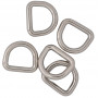 Infinity Hearts D-Ring Mässing Silver 16x16mm - 5 st