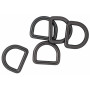 Infinity Hearts D-Ring Mässing Gunmetal 25x25mm - 5 st