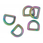 Infinity Hearts D-Ring Järn Multifärgad 10x10mm - 5 st