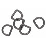 Infinity Hearts D-Ring Mässing Gunmetal 19x19mm - 5 st