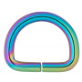 Infinity Hearts D-Ring Järn Multifärgad 25x25mm - 5 st