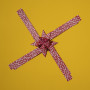 Vivi Gade Stjernestrimler Blomster Rød/Hvid 44-86cm 15-25mm Diameter 6,5-11,5cm - 60 stk