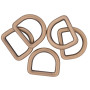 Infinity Hearts D-Ring Mässing Antik brons 25x25mm - 5 st
