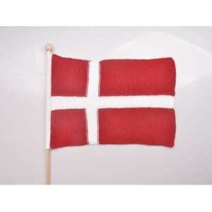 Danska Flaggan av Rito Krea - Flagga Stickmönster 20x30 cm