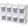 Infinity Hearts Lådsystem/ Förvaringshylla / Lådhylla Plast Vit 8 lådor 30,3x8,7x20,3cm