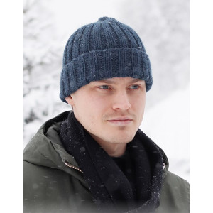 Icebound Hat by DROPS Design - Mössa Stickmönster str. S/M - L/XL