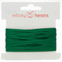 Infinity Hearts Satinband Dubbelsidigt 3mm 587 Mörk Grön - 5m