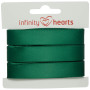 Infinity Hearts Satinband Dubbelsidigt 15mm 587 Mörk Grön - 5m
