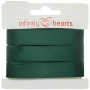 Infinity Hearts Satinband Dubbelsidigt 15mm 593 Armygrön - 5m