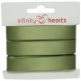 Infinity Hearts Satinband Dubbelsidigt 15mm 563 Dov Grön - 5m