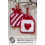Hanging Gifts by DROPS Design - Julpynt Virk-mönster 7x7 cm