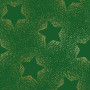 Poplin m/stjärnor folietryck guld 145cm 025 Grön - 50cm