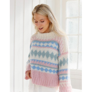 Berries and Cream Sweater by DROPS Design - Trja Stickmnster str. XS - XXX-Large