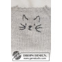 Meow Meow Sweater by DROPS Design -Baby Tröja Stickmönster str. 0/1 mån - 3/4 år