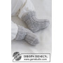 Little Pearl Socks by DROPS Design - Baby sockar Stickmönster str. 0/1 mån - 3/4 år