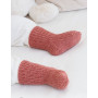 Rosy Cheeks Socks by DROPS Design - Baby sockar Stickmönster str. 0/1 mån - 3/4 år