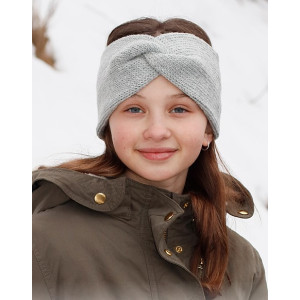 Winter Smiles Headband by DROPS Design - Pannband Stickmönster Str. 2-12 år