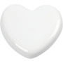 Hjärta, vit, stl. 6,5x6,5 cm, tjocklek 10 mm, 20 st./ 1 låda