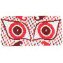 Drottningens broderikit - Athene glasögonfodral rött 10 x 17 cm - Design av drottning Margrethe II