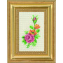 Permin Broderikit Ros och gula blommor 9x14cm