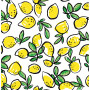 Jersey-tyg i bomull med tryck 150 cm 050 Lemons - 50cm