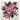Permin Broderikit Stramalj m/garn rosa ros 40x40cm