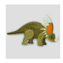 Triceratops strykbar etikett 7 x 4,5 cm