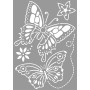 Stenciler/Template Fjärilar 21 x 29 cm