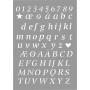 Stenciler/Schablon Alfabet och siffror - 15 x 21 cm