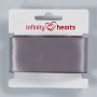 Infinity Hearts Satinband Dubbelsidigt 38mm 12 Silver - 5m