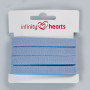 Infinity Hearts Bomullsband Fiskbensvävt 10mm 22 Jeansblå - 5m