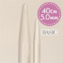 Drops Basic Rundstickor Aluminium 40cm 5.00mm / 15.7in US 8